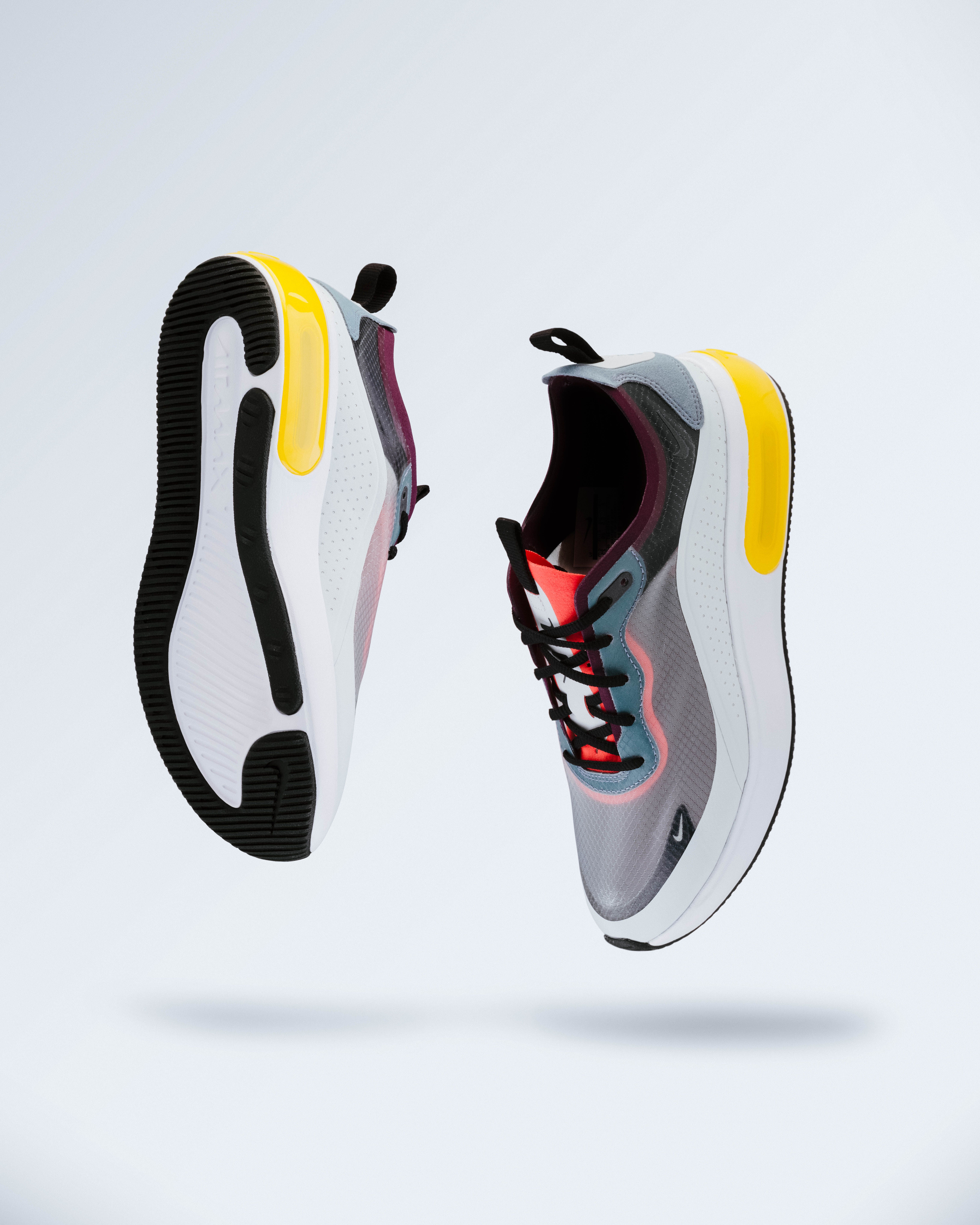 Pair of premium sneakers on display for footwear wholesale